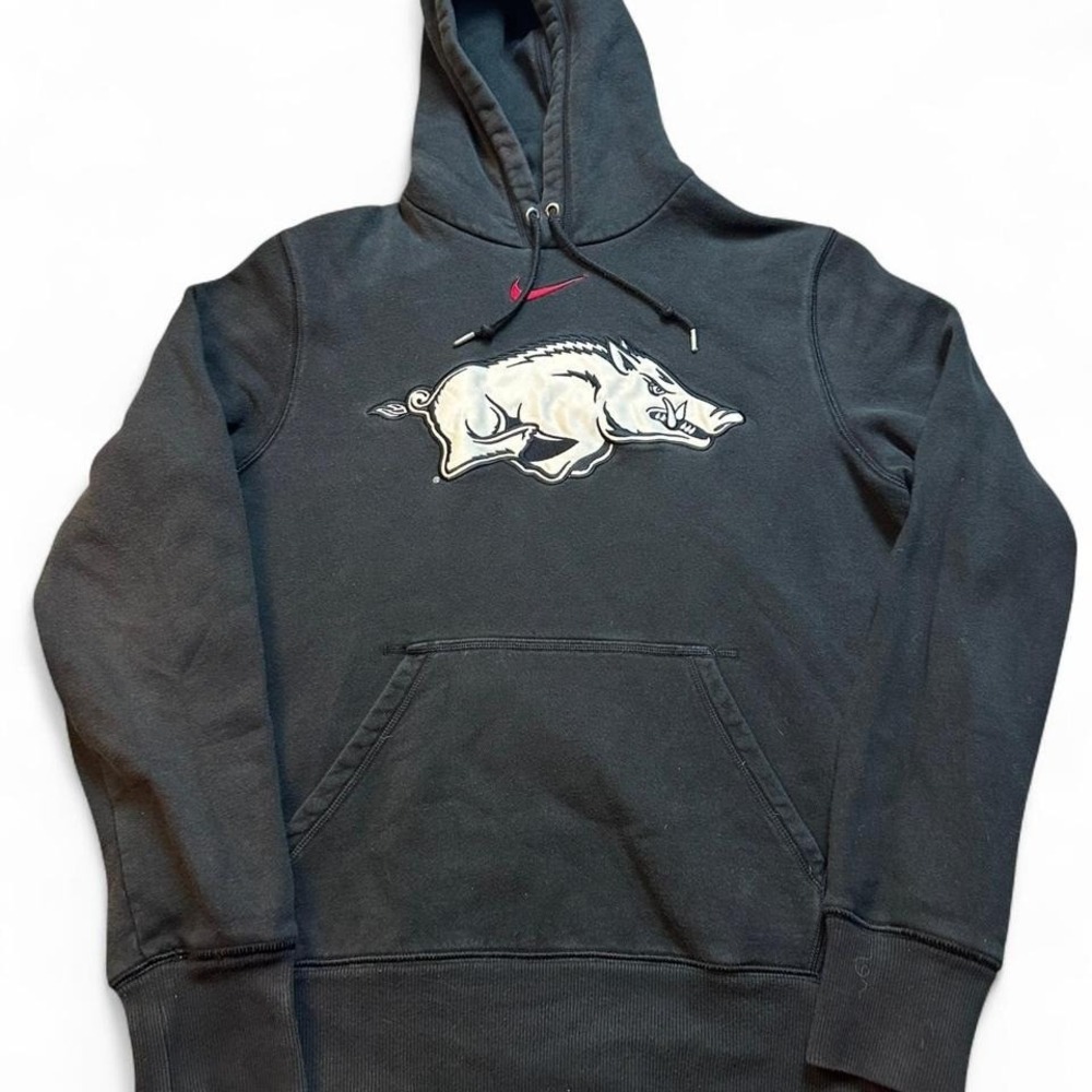 Arkansas Razorbacks Nike center check hoodie size medium fits like a small